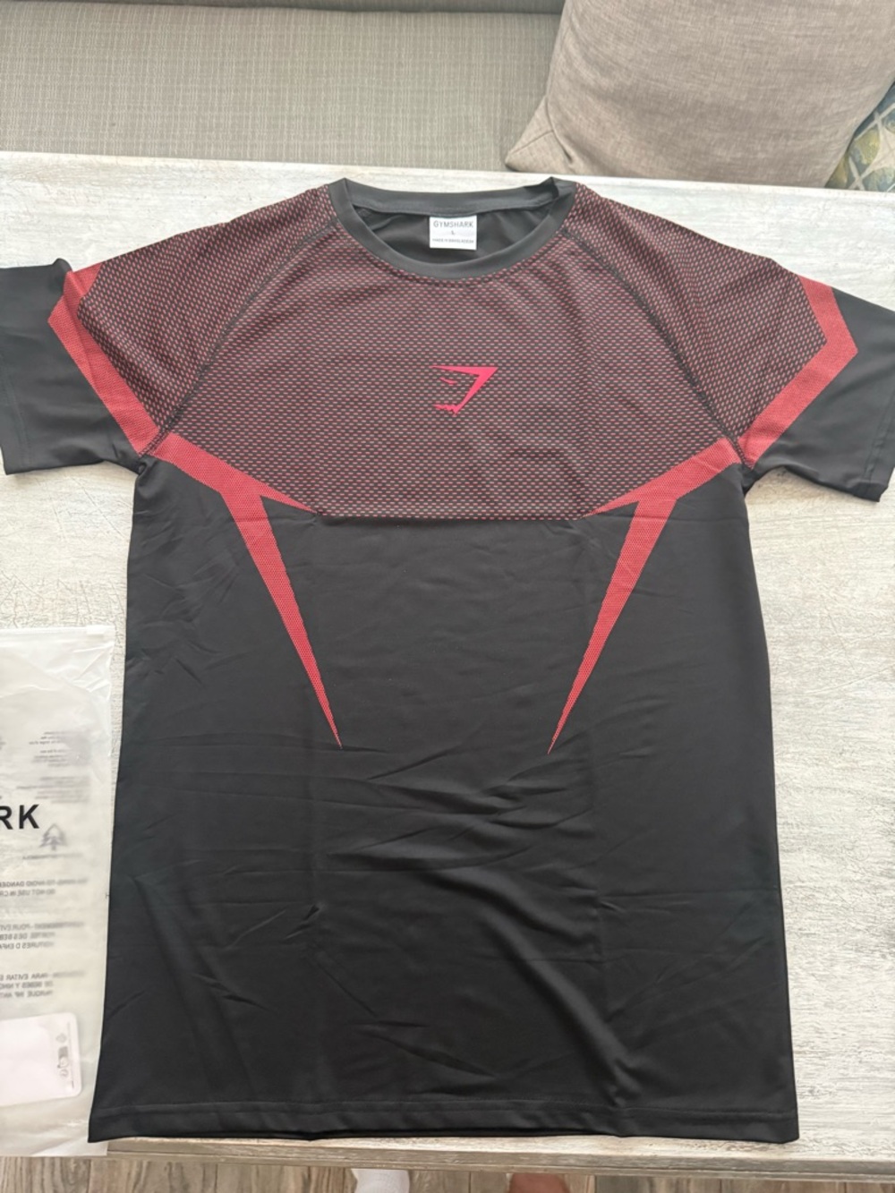 Gymshark Onyx 5.0 Red Short Sleeve Compression Tee